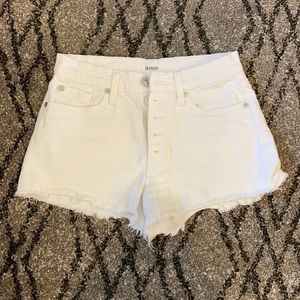 HUDSON white denim shorts